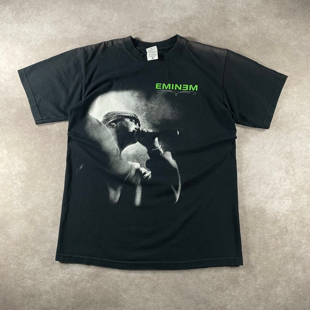 VTG 2005 Eminem Rap Hip Hop Concert Tour Black Graphic Tee Men’s Medium